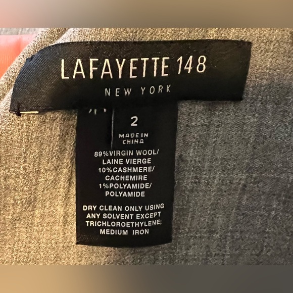 LAFAYETTE 148 New York Sz 2 Wool & Cashmere Reversible Dark&Lt Grey Swing Jacket - Picture 4 of 11